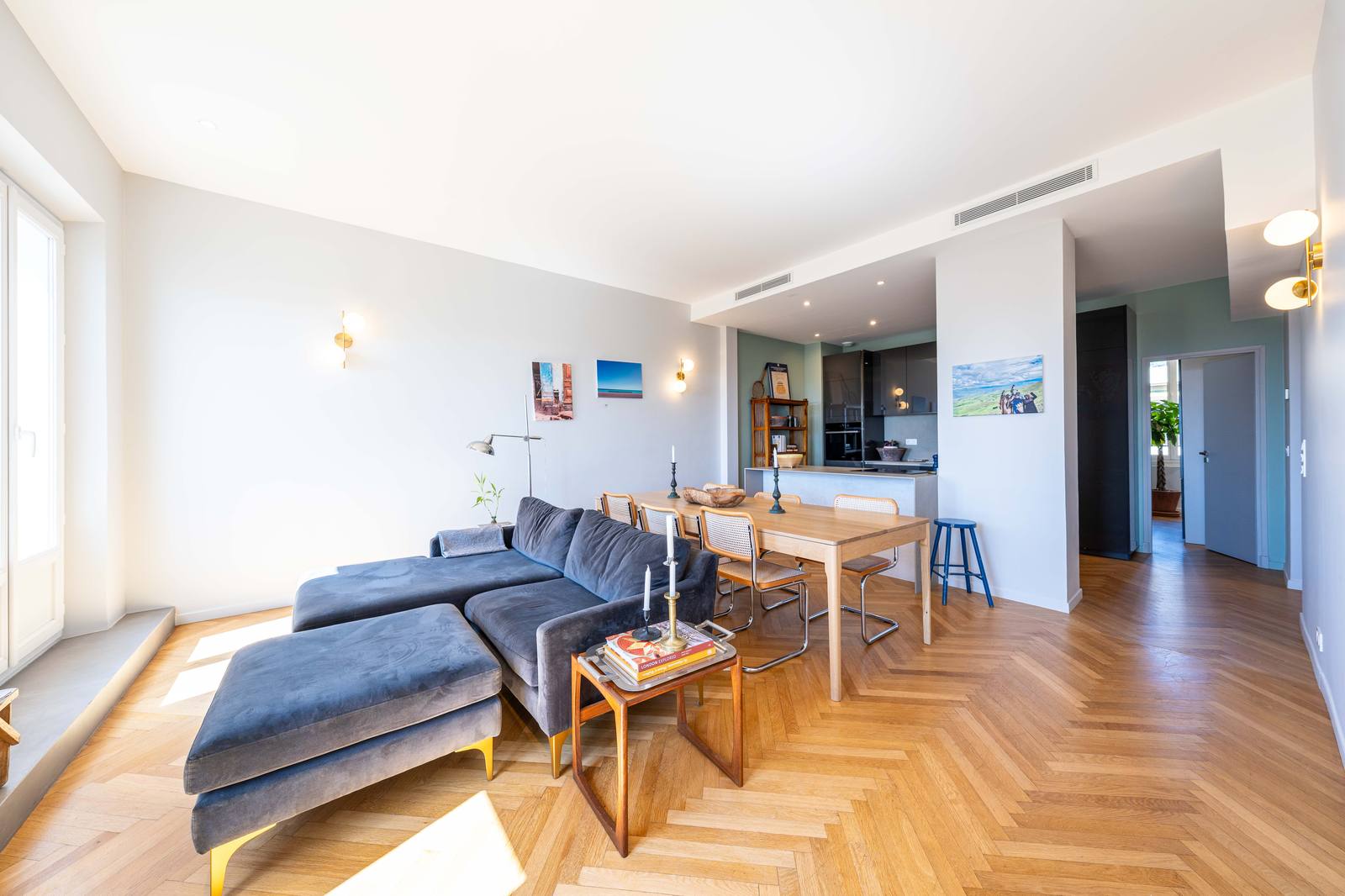 Open-plan living and dining