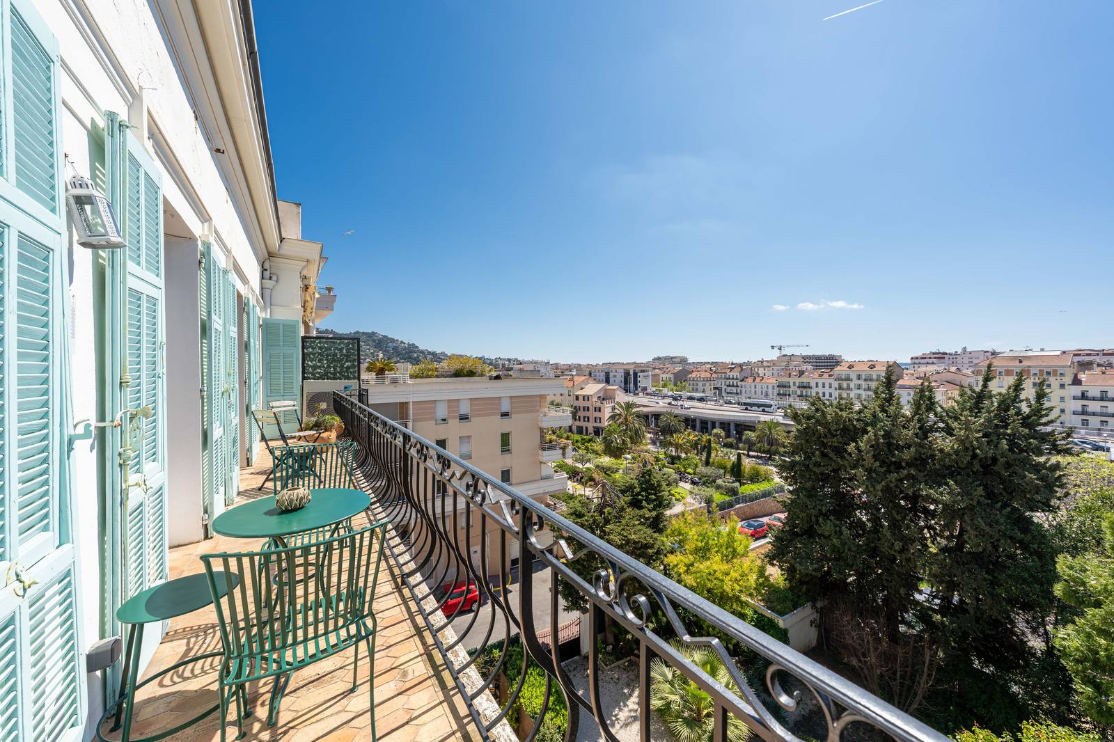 Cannes rooftop view from the balcony