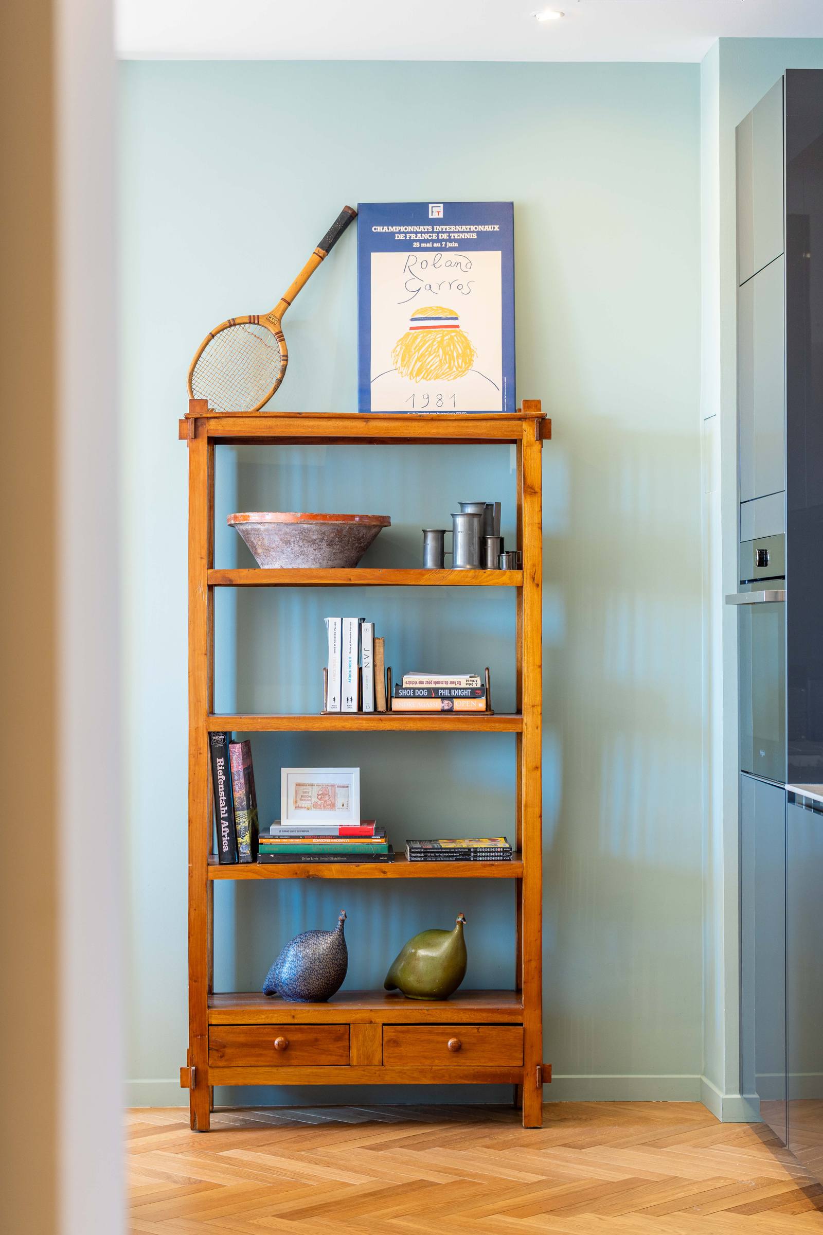 Roland Garros bookshelf